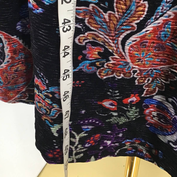 UNIQUE VINTAGE 5X 26 Plus black floral stretch velvet winter midi dress NWT b166 - Picture 4 of 7